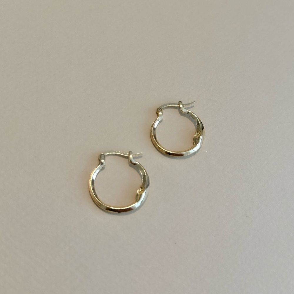 Moon hoop earrings N1058